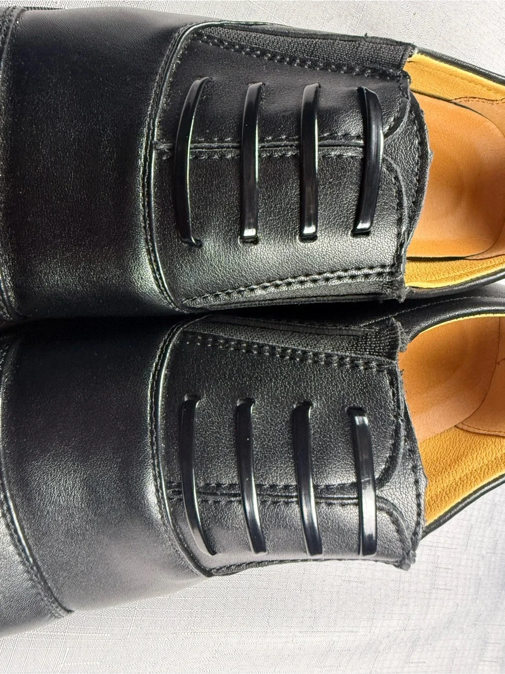 Classic Black Slip-On Derby Dress Shoes for Men